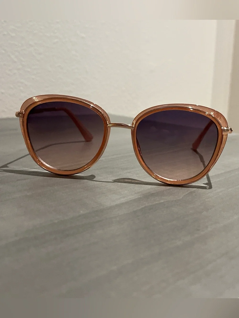 summer & rose Pink-Toned Frame Sunglasses with Gradient Purple Lenses